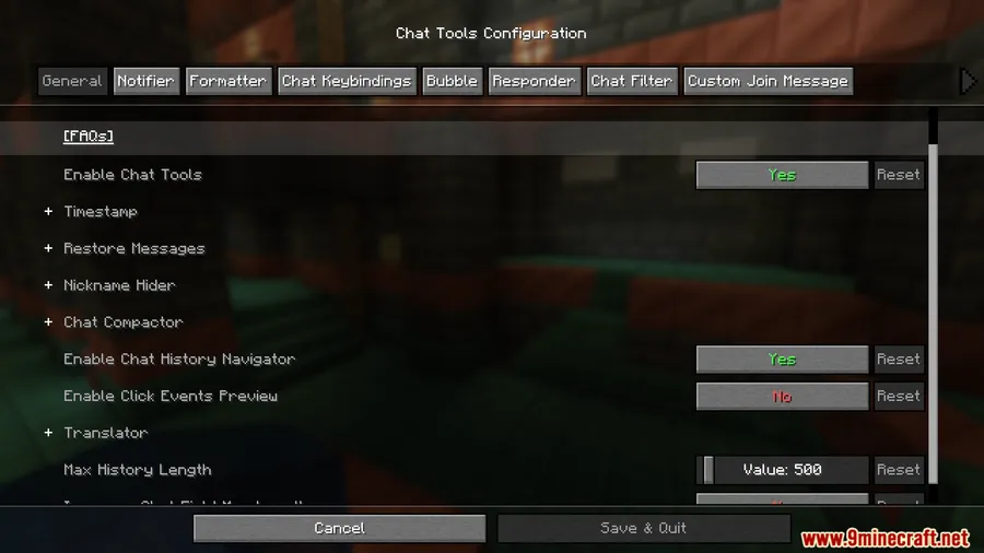 Chat Tools Mod screenshot 2 showing mod in action