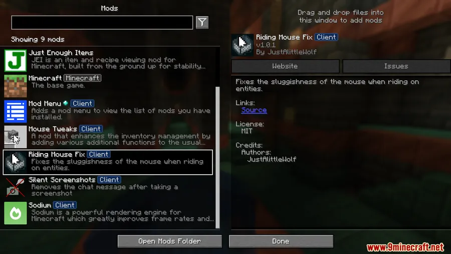 Riding Mouse Fix Mod screenshot 1