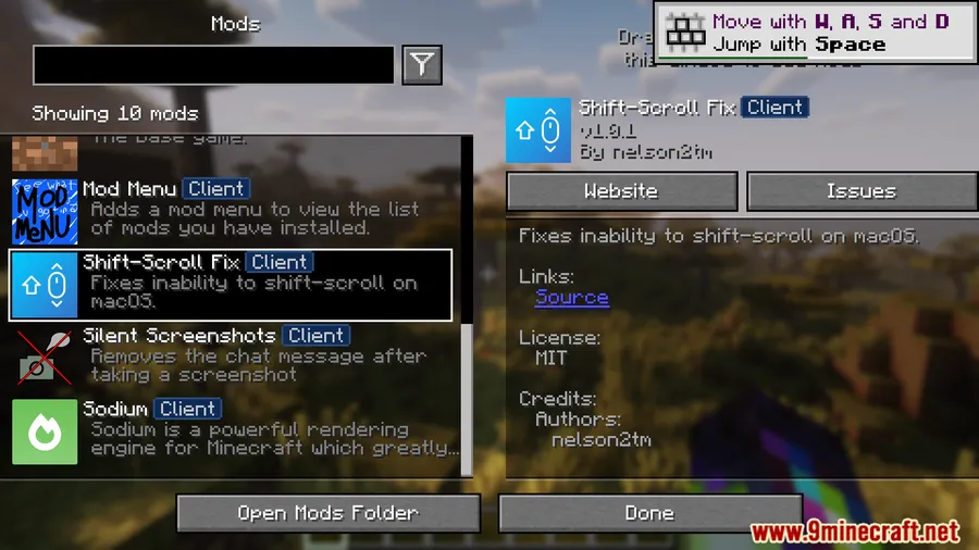 Shift-Scroll Fix for macOS Mod screenshot 1 showing mod in action