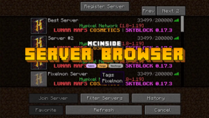 Server Browser Mod (1.21.11) – Make Finding Servers Easier