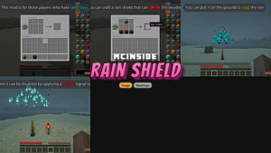 Rain Shield Mod (1.21.11, 1.20.1) – For Who Hate Rainy Days