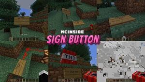 Sign Button Mod (1.21.11, 1.20.1) – Combination of a Sign and a Button