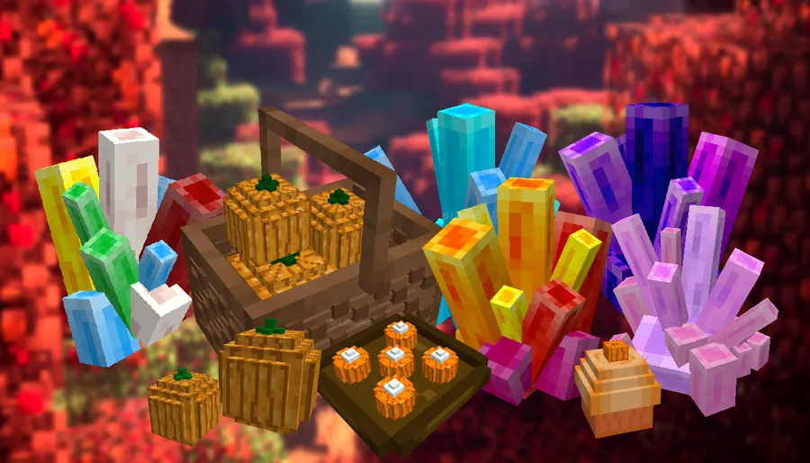 Magic Vibe Decorations (Crystals, Halloween) Mod (1.21.11) Screenshot
