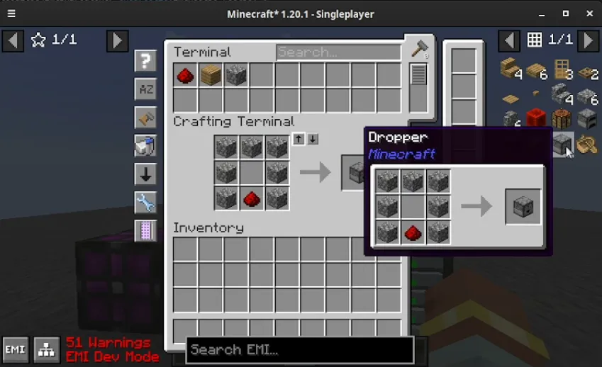 AE2 EMI Crafting Integration Mod (1.20.1) Screenshot