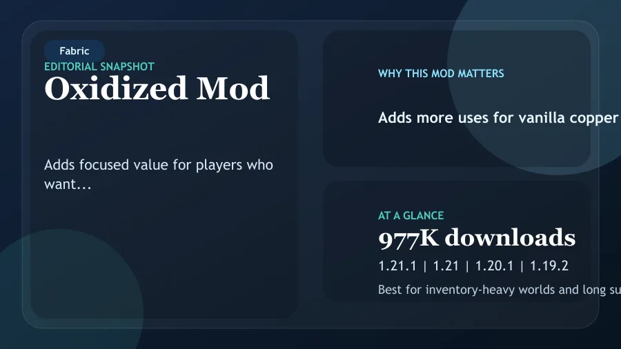 Oxidized Mod (1.21.1) Screenshot