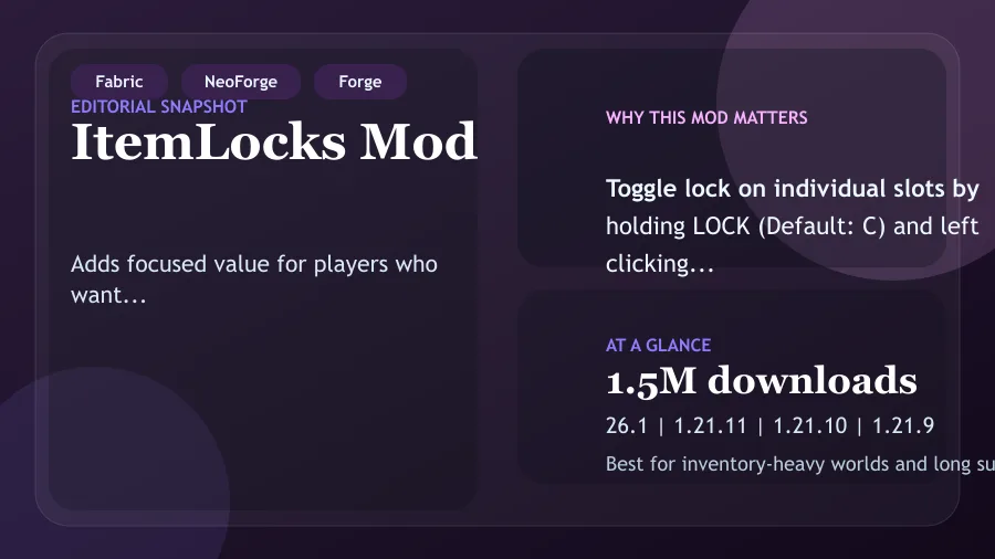 ItemLocks Mod (26.1) Screenshot