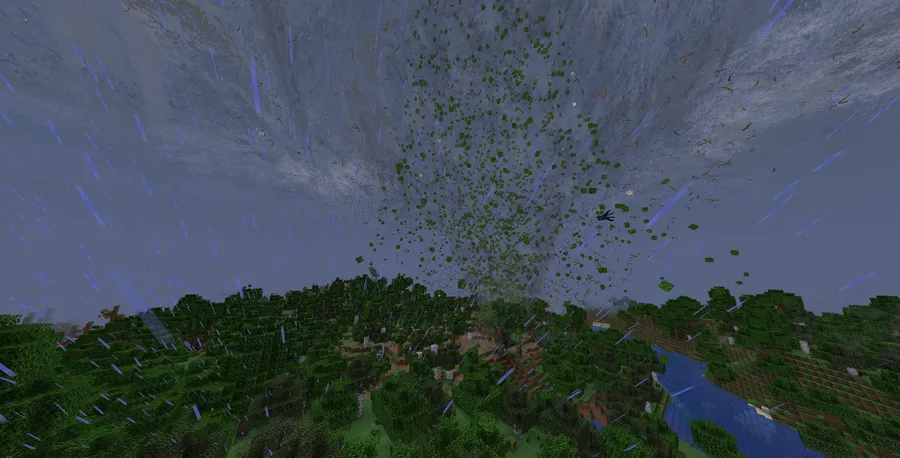 Weather Storms & Tornadoes Mod (1.21.1) Screenshot