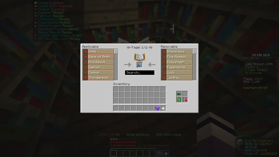 NotEnoughUpdates Mod (1.8.9) Screenshot