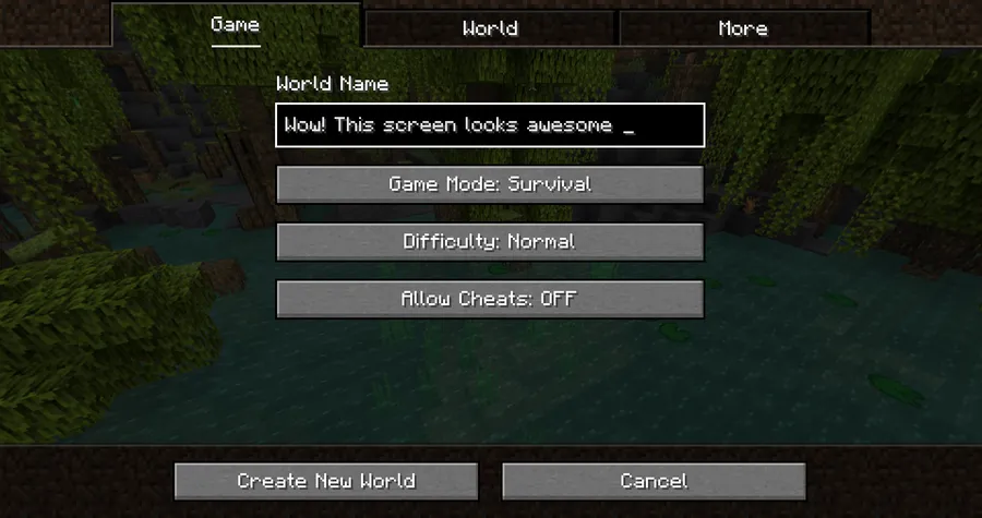 Panorama Screens Mod (1.20.4) Screenshot