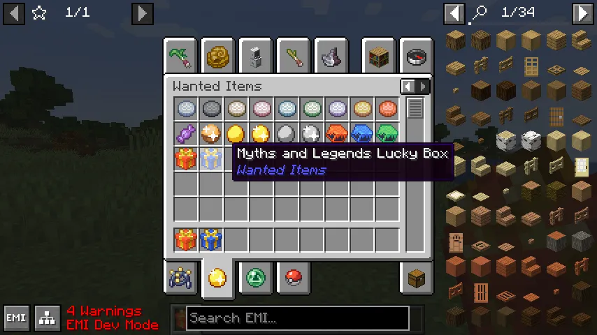 WantedItems Mod (1.21.1) Screenshot