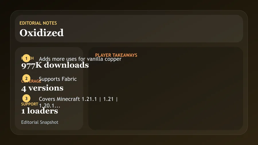 Oxidized Mod (1.21.1) Screenshot