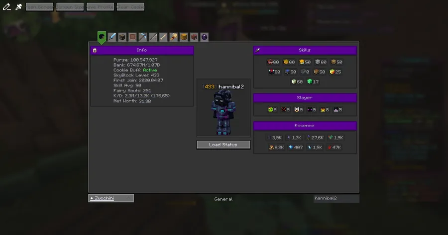SkyBlock Profile Viewer Mod (26.1.1) Screenshot