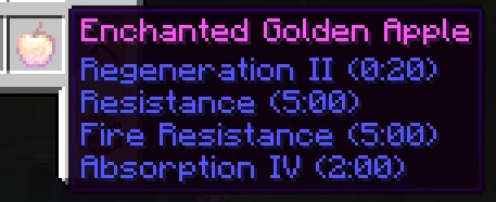 Food Effect Tooltips [Fabric / NeoForge] Mod (26.1.1) Screenshot