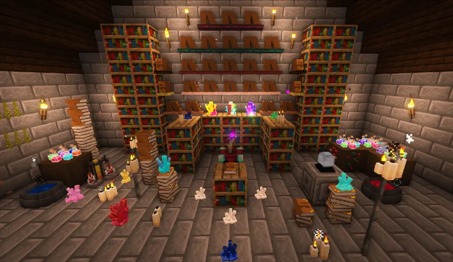 Magic Vibe Decorations (Crystals, Halloween) Mod (1.21.11) Screenshot