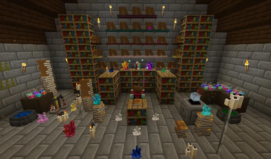 Magic Vibe Decorations (Crystals, Halloween) Mod (1.21.11) Screenshot