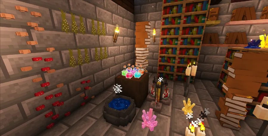 Magic Vibe Decorations (Crystals, Halloween) Mod (1.21.11) Screenshot