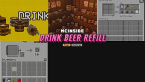 Drink Beer Refill Mod (1.21.1, 1.20.1) - Beer Mugs & Drunk Effects
