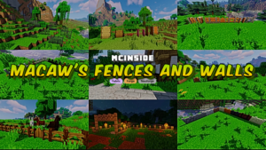 Macaw's Fences and Walls Mod (1.21.11) – New Vanila Styled Gates
