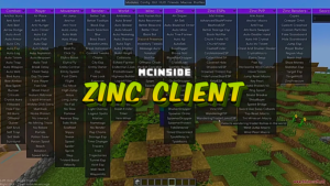Zinc Client Mod (1.21.4, 1.20.1) – Gameplay Upgrade