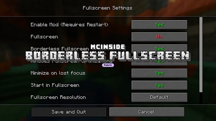 Borderless Fullscreen Mod (26.1.1) - thumbnail